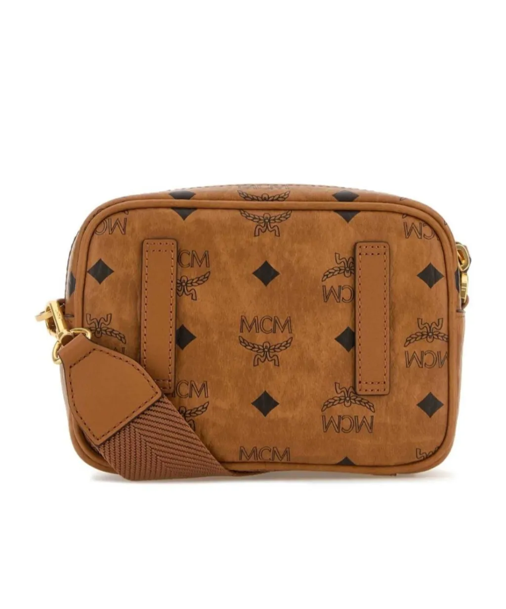 Mcm Aren Printed Zipped Crossbody Bag