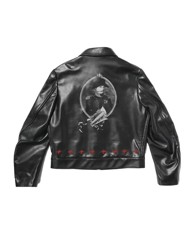 Enfants Riches DÉPrimÉS Zip-Up Leather Biker Jacket