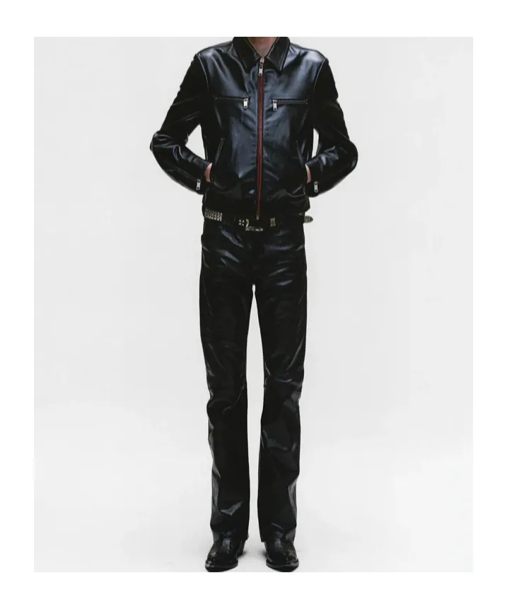 Enfants Riches DÉPrimÉS Zip-Up Leather Biker Jacket