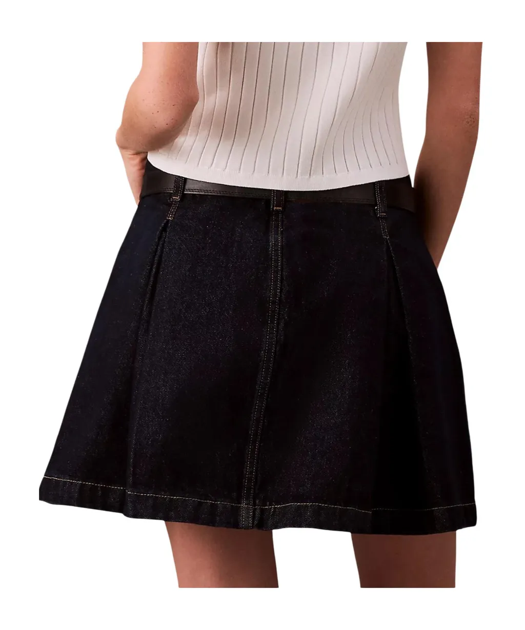 A-Line Denim Mini Skirt