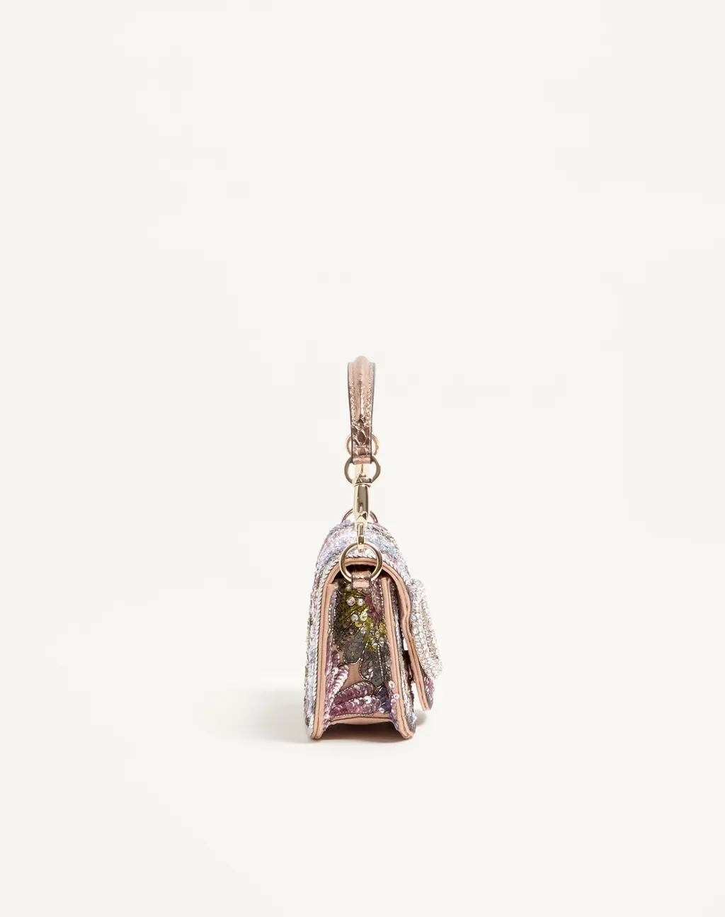 Valentino Garavani Locò Small Embroidered Shoulder Bag With Jewel Logo
