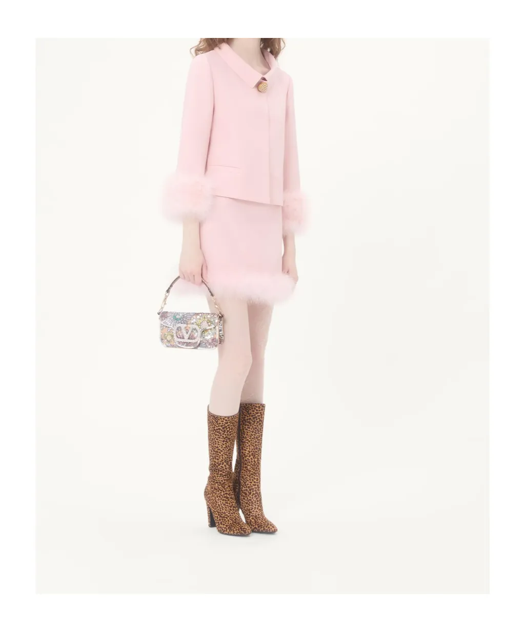 Valentino Garavani Locò Small Embroidered Shoulder Bag With Jewel Logo