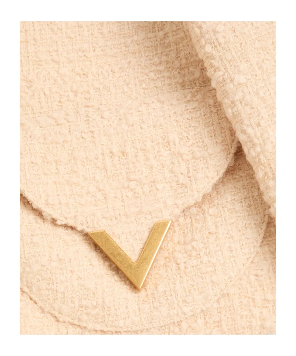 Valentino	Logo Plaque Button Embellished Jacket