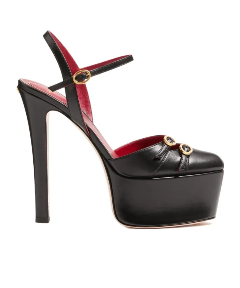 Crasher Platform Pumps In Kidskin 145Mm