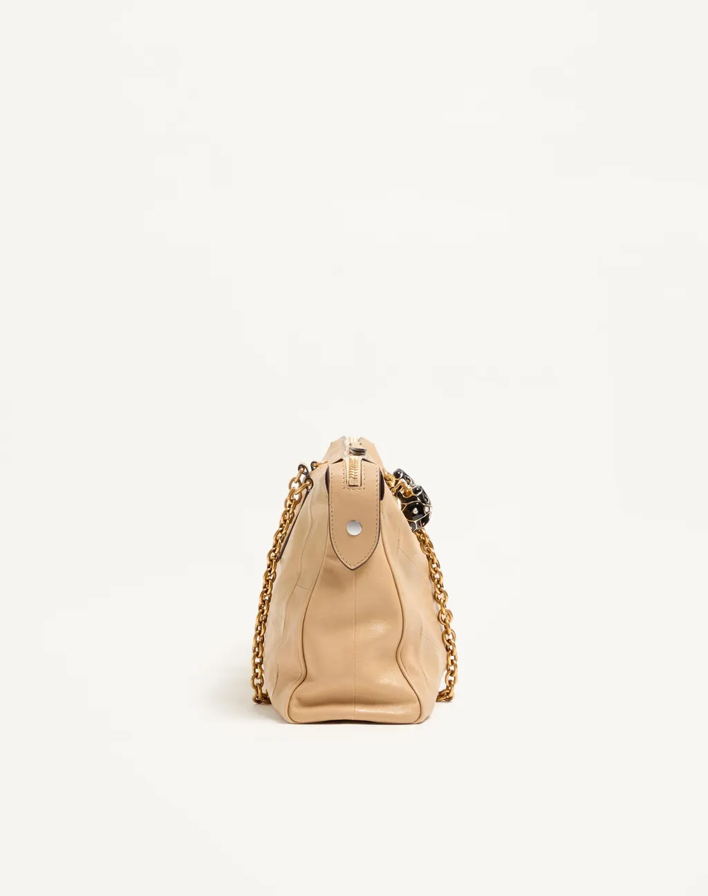 Valentino Panthea Chevron Patterned Zip-Up Shoulder Bag