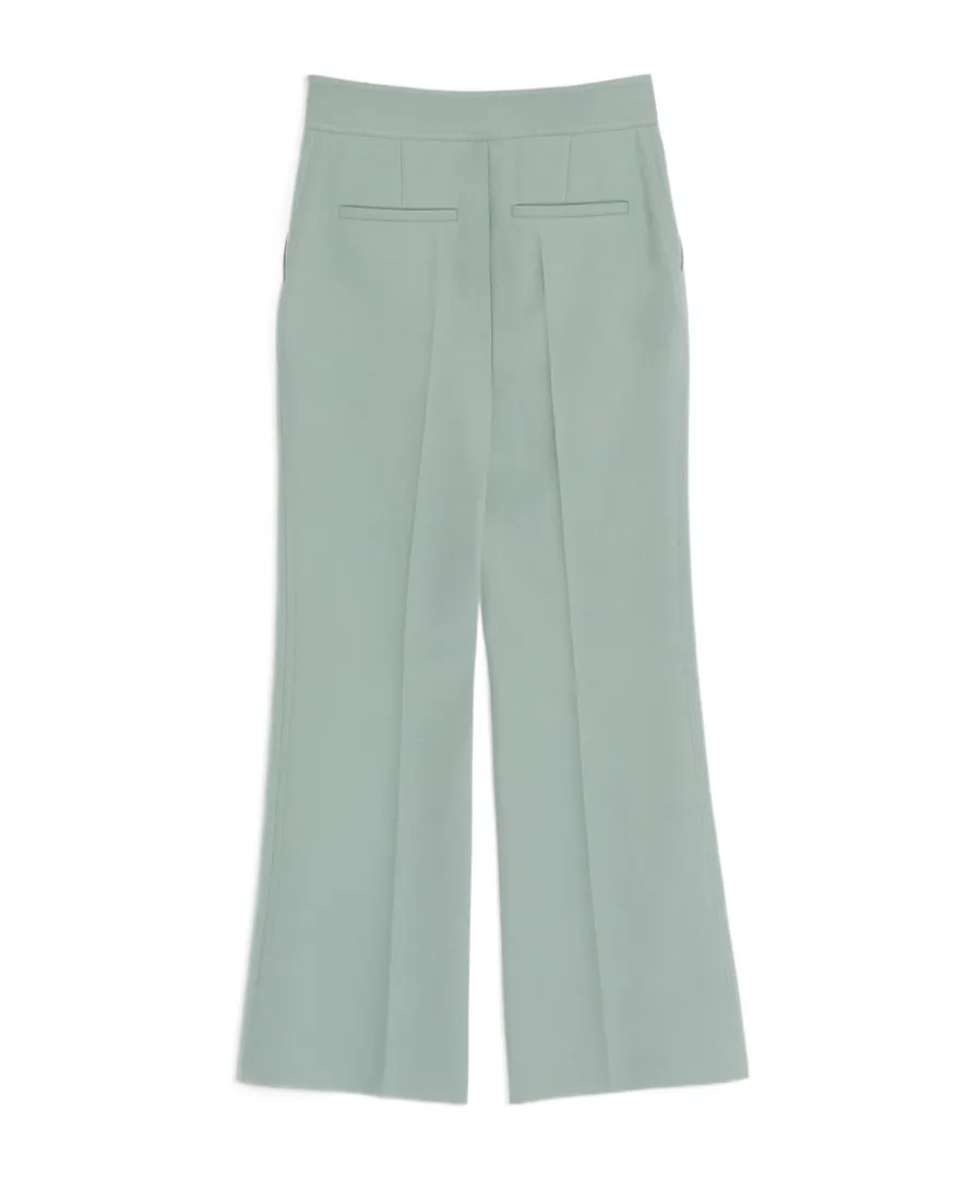 Light Diagonal Wool Trousers