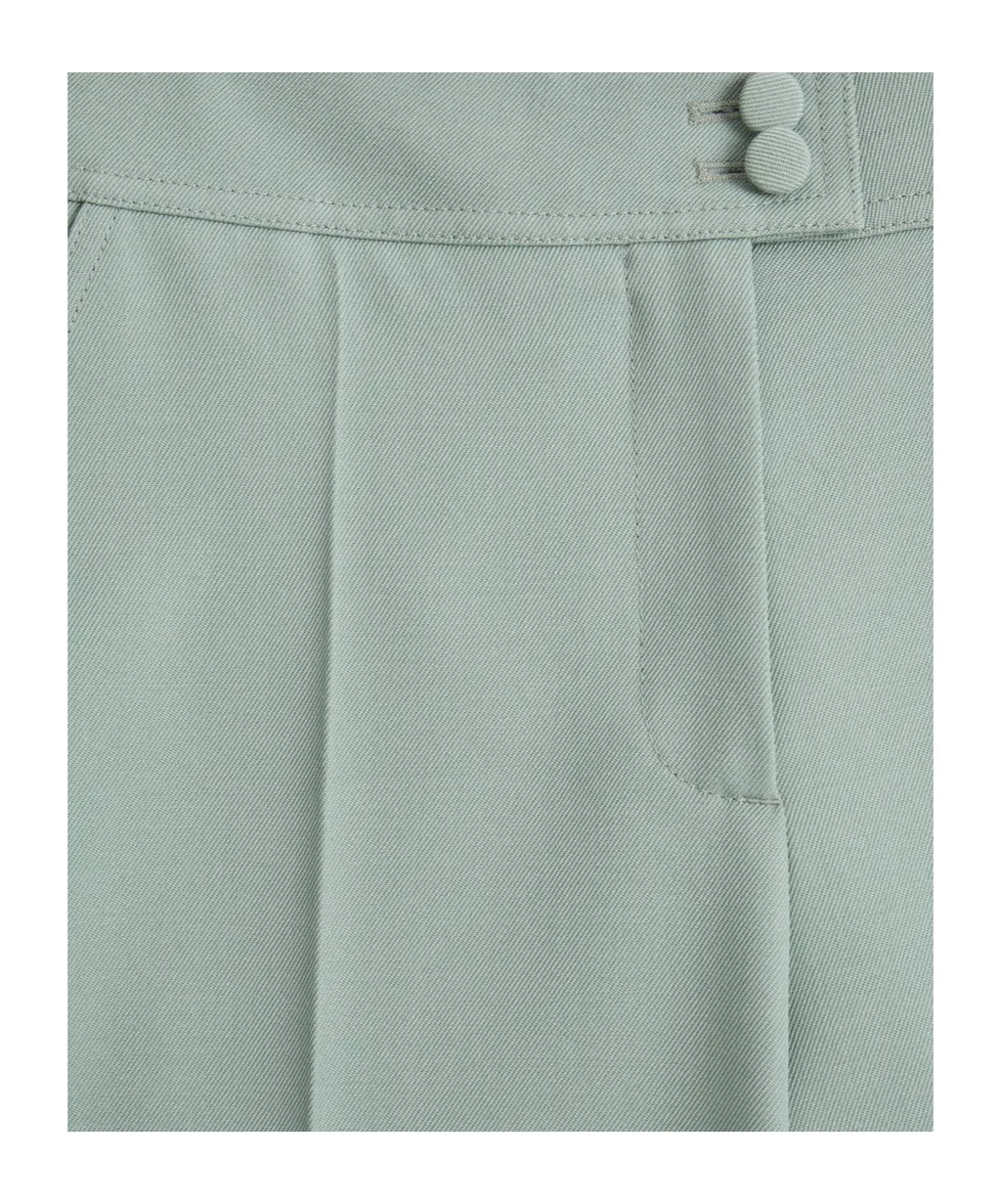 Light Diagonal Wool Trousers