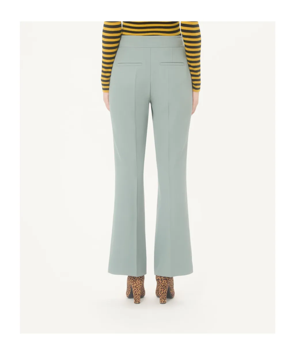 Light Diagonal Wool Trousers