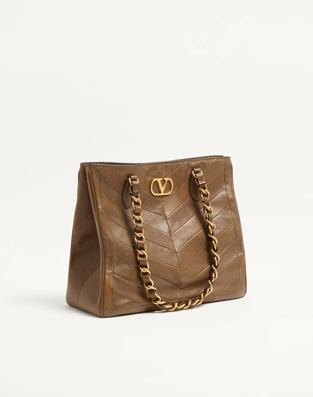 Valentino Laseine Vlogo Signature Chevron Patterned Tote Bag