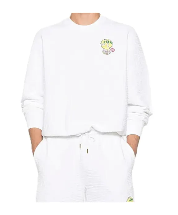 Casablanca Tennis Mascot Quilted Sweatshirt