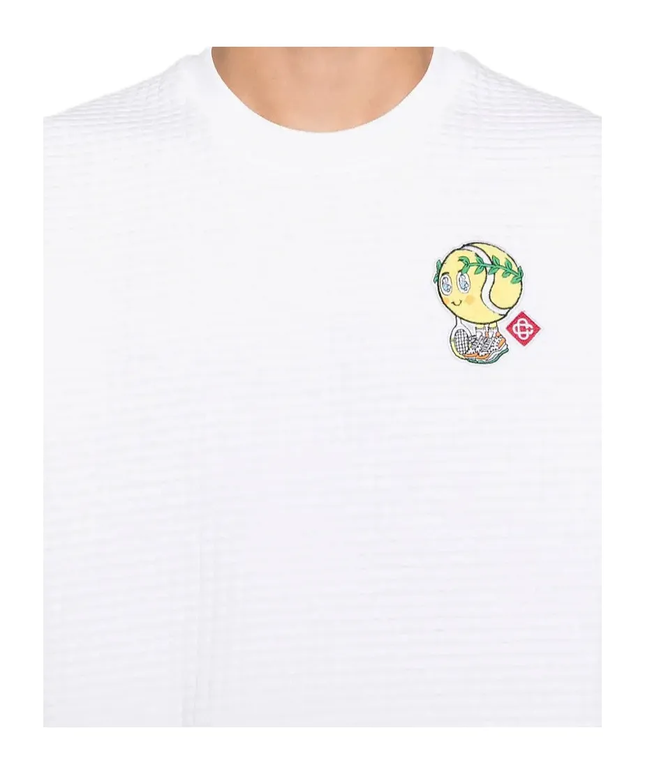 Casablanca Tennis Mascot Quilted Sweatshirt