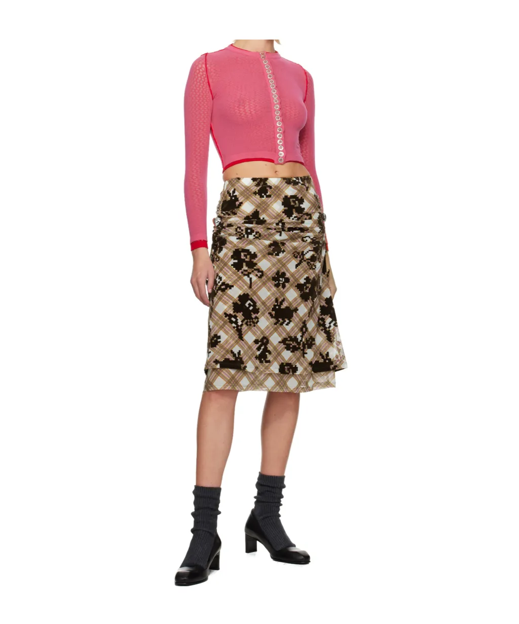 Sonicscape Mesh Midi Skirt