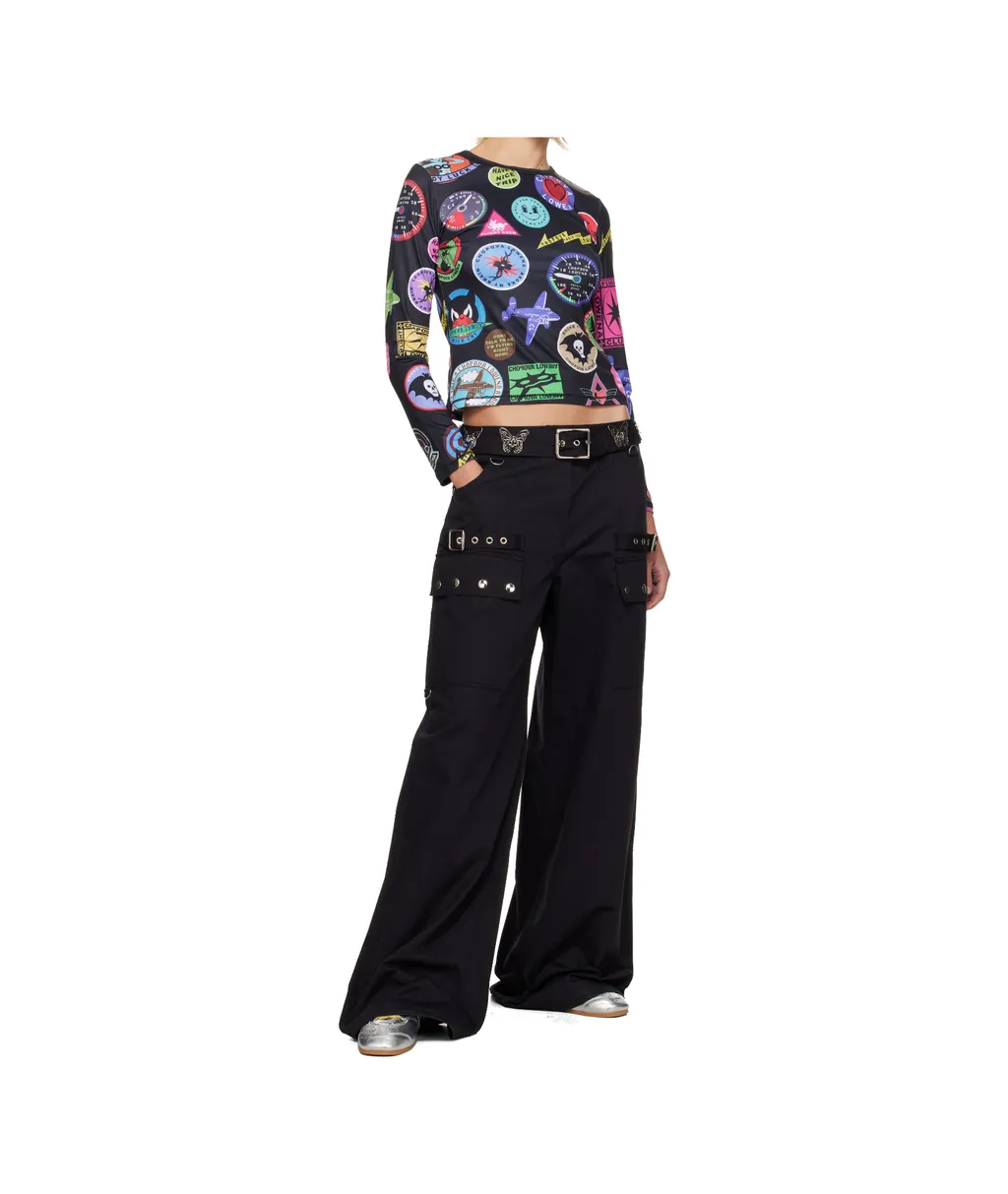 Graphic-Print Long-Sleeve T-Shirt