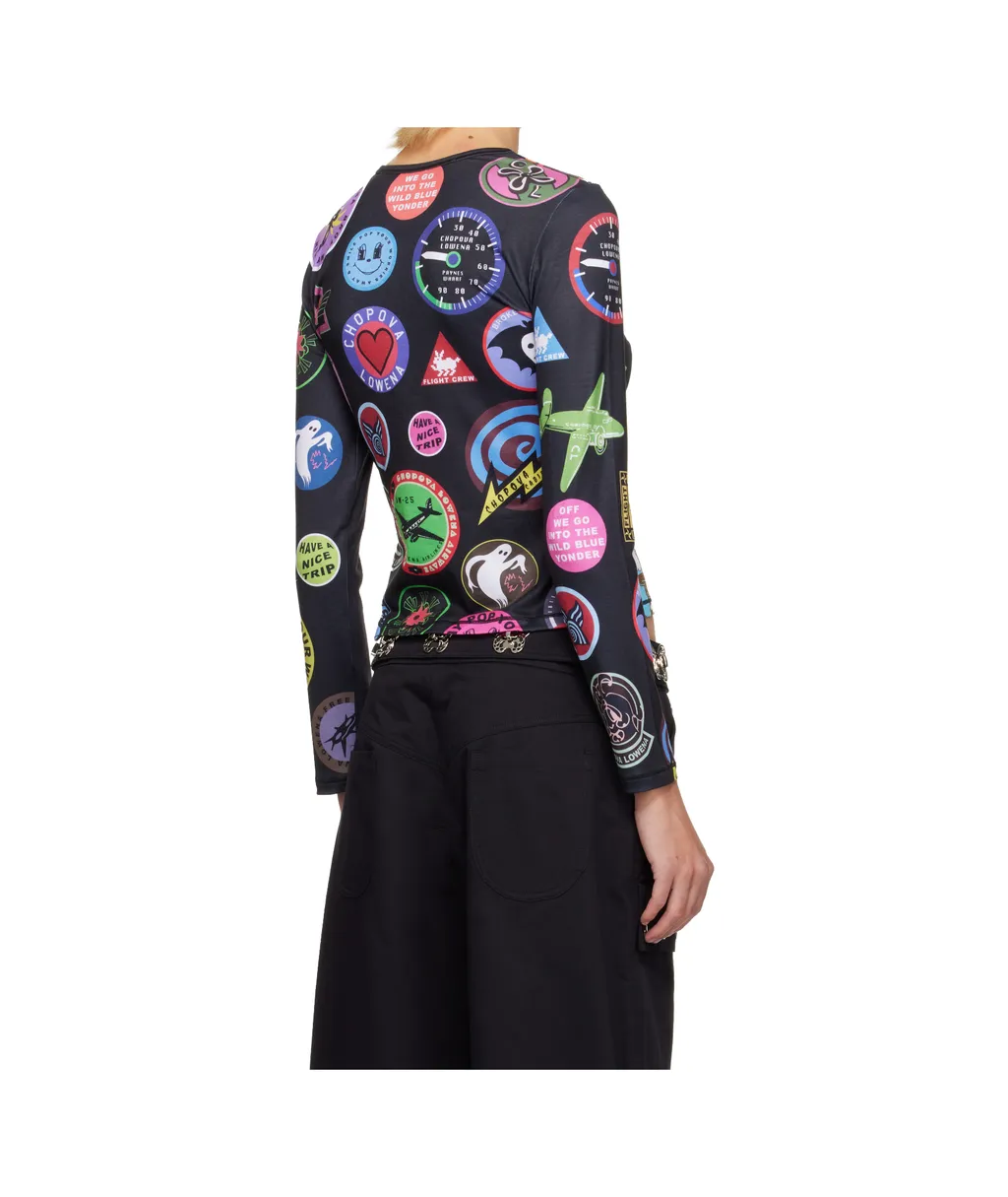 Graphic-Print Long-Sleeve T-Shirt