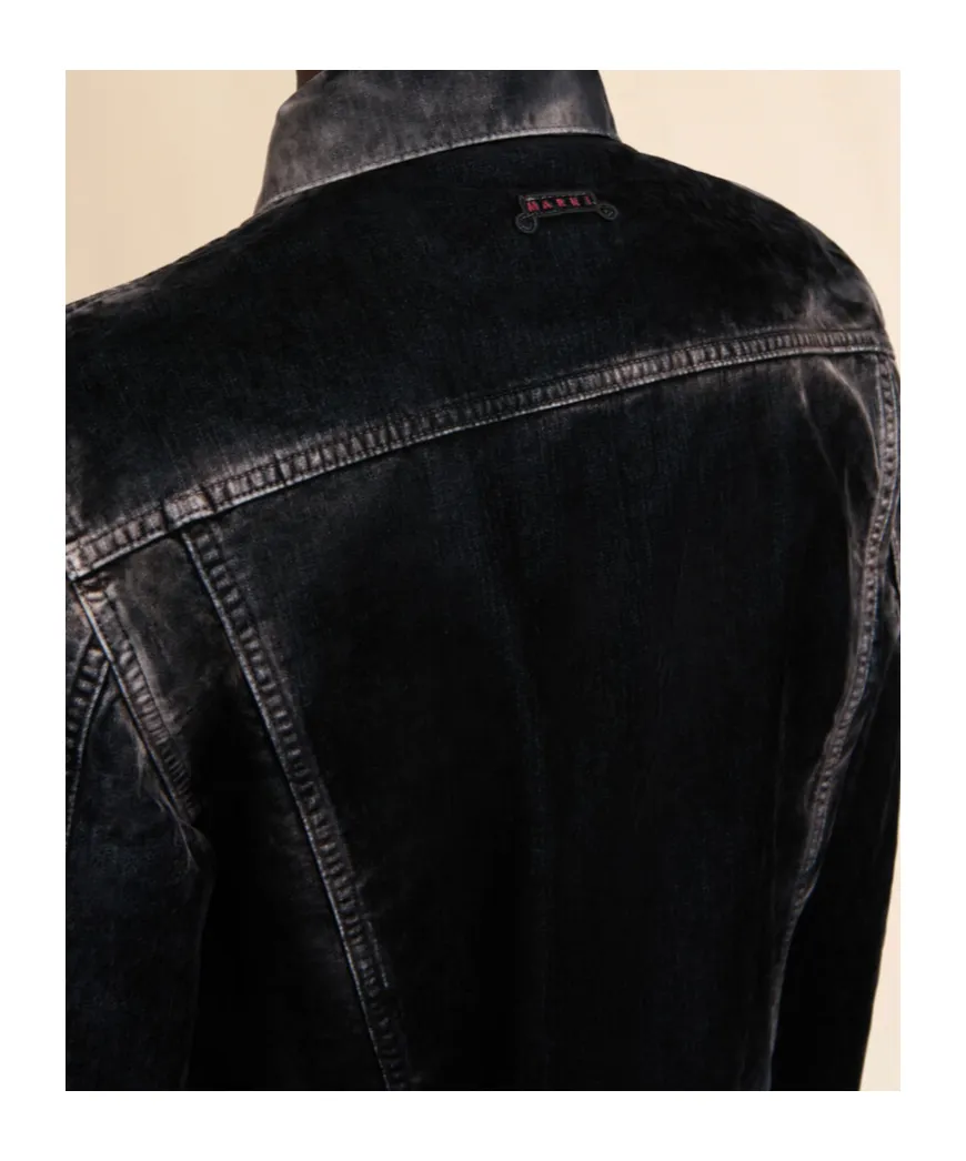 Marni Flocked Denim Trucker Jacket