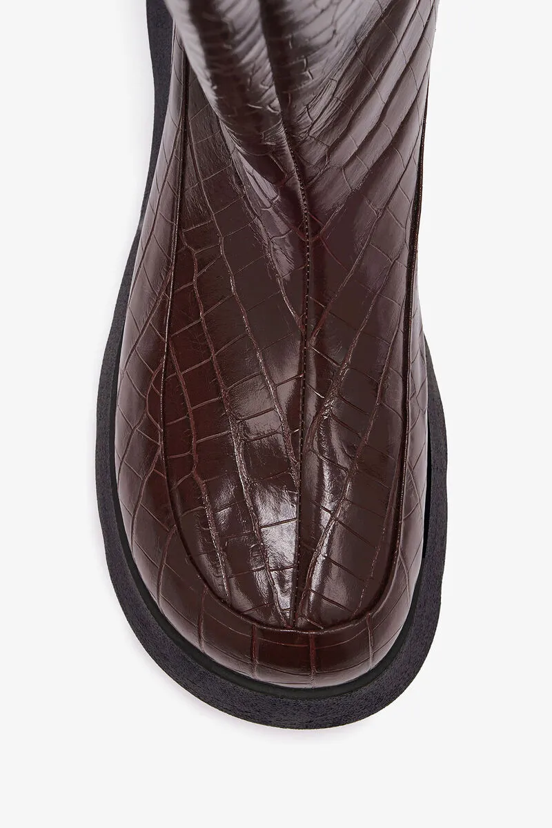Ganni Kat Embossed High Boots