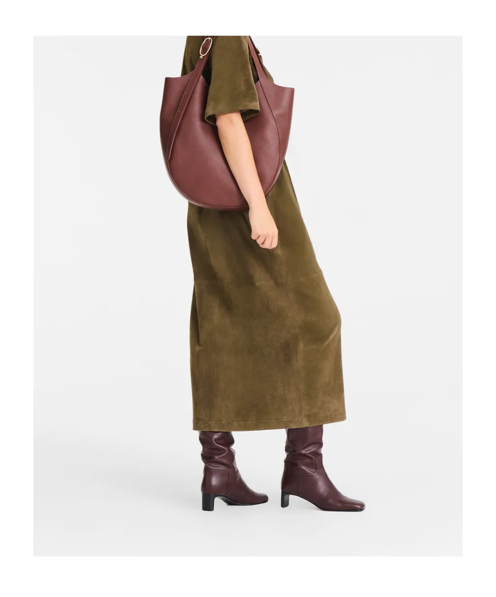 Le Foulonné Xl Grained-Leather Tote Bag