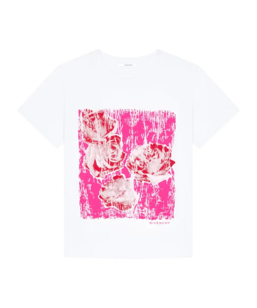 Givenchy Flowers Printed Crewneck T-Shirt
