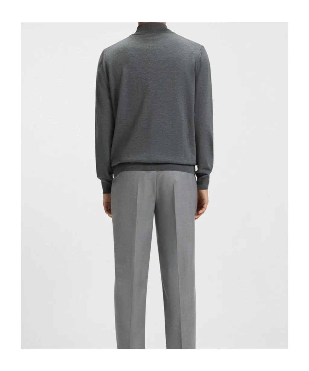 High-Neck Long-Sleeved Knitted Sweater