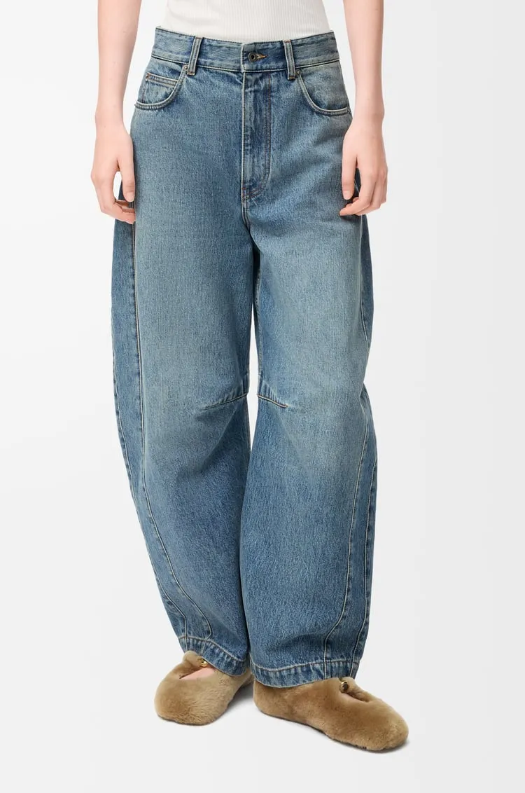 Loewe Barrel Anagram Embroidered Jeans
