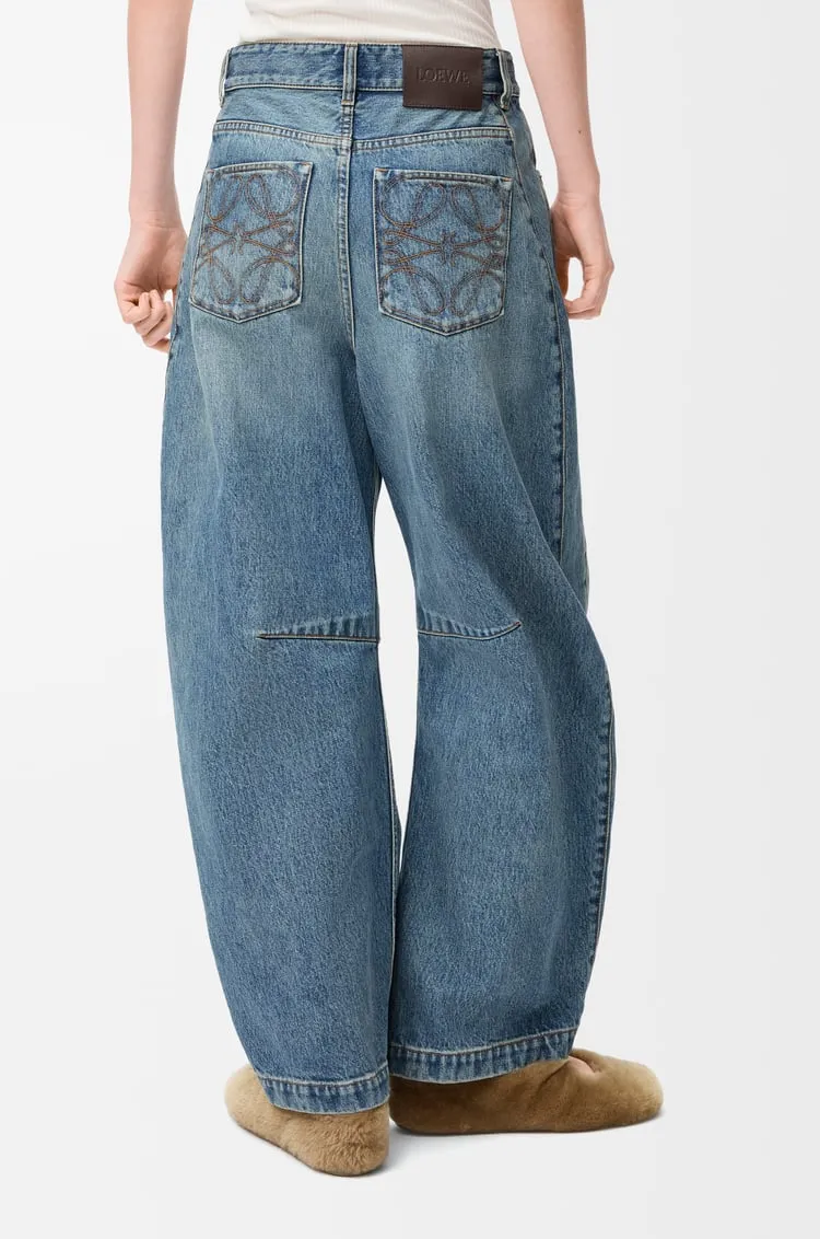 Loewe Barrel Anagram Embroidered Jeans