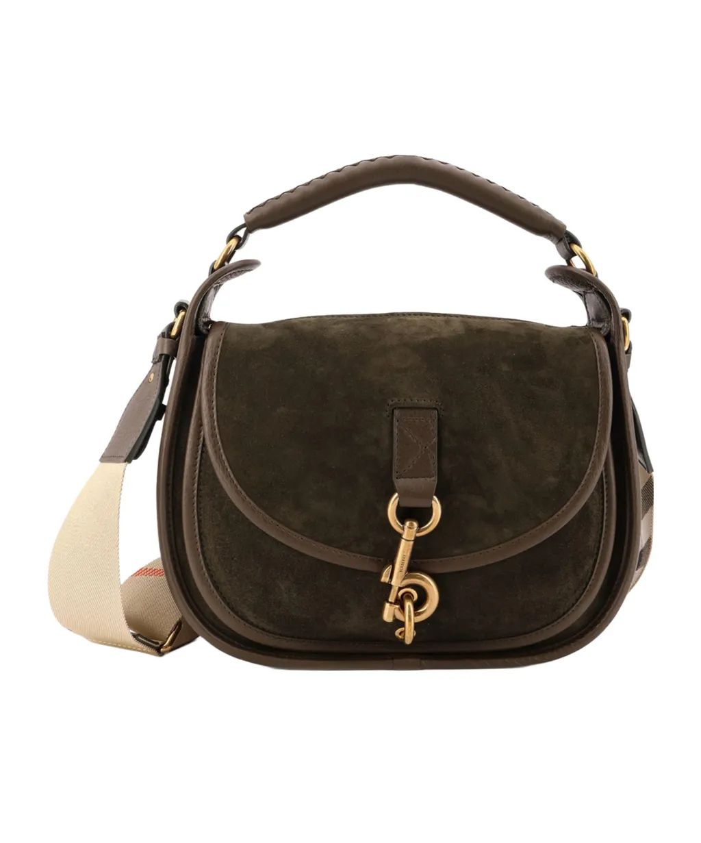 Burberry Clip Foldover-Top Small Tote Bag