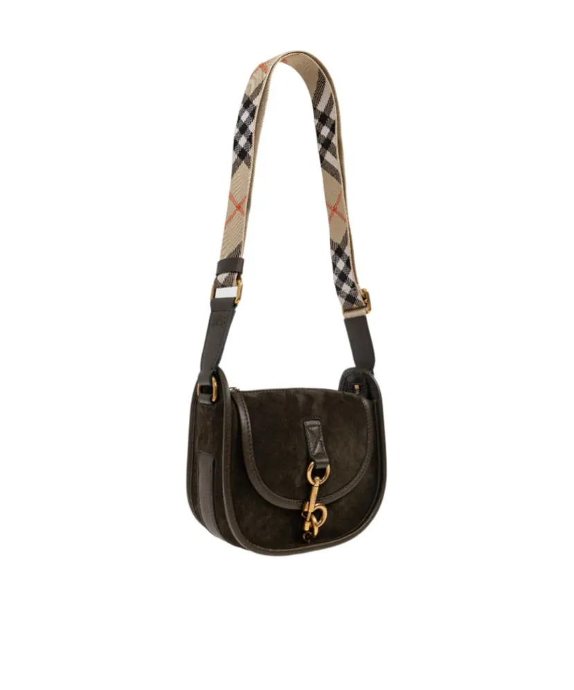 Burberry Clip Foldover-Top Mini Shoulder Bag