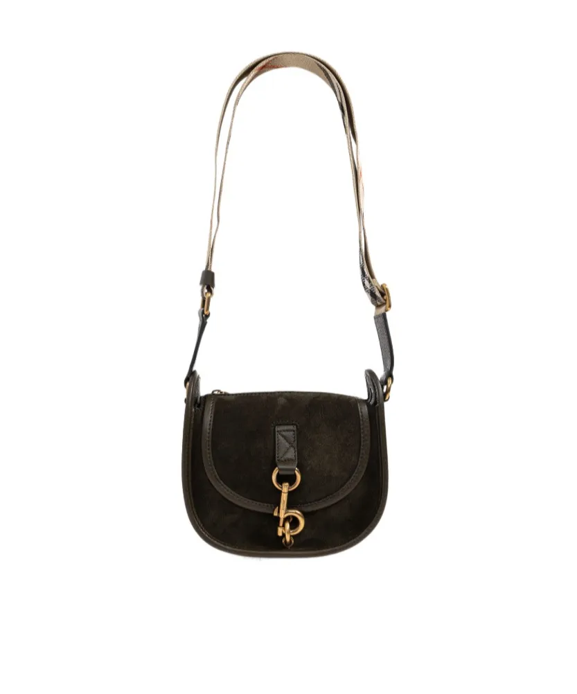 Burberry Clip Foldover-Top Mini Shoulder Bag
