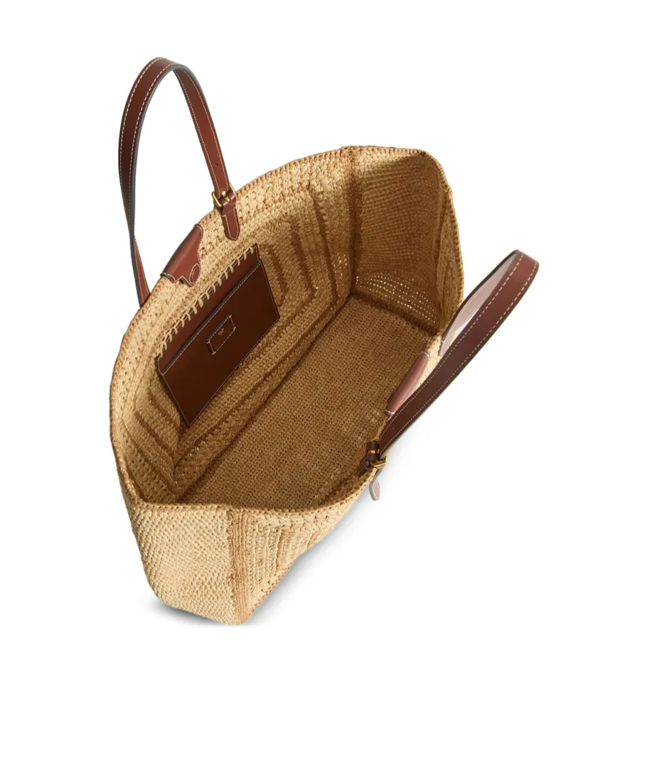Anya Hindmarch Large Bow-Detail Raffia Tote Bag