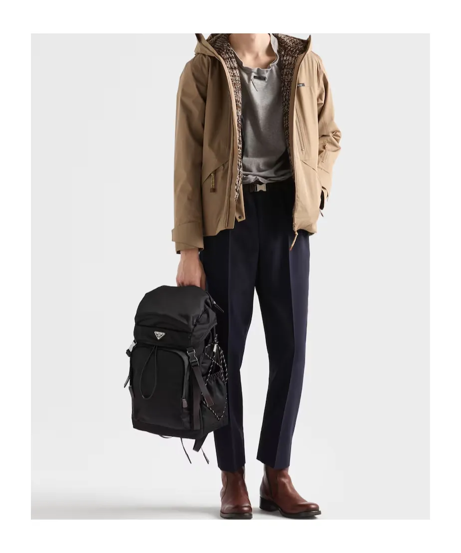 Prada Speedrock Re-Nylon And Leather Backpack