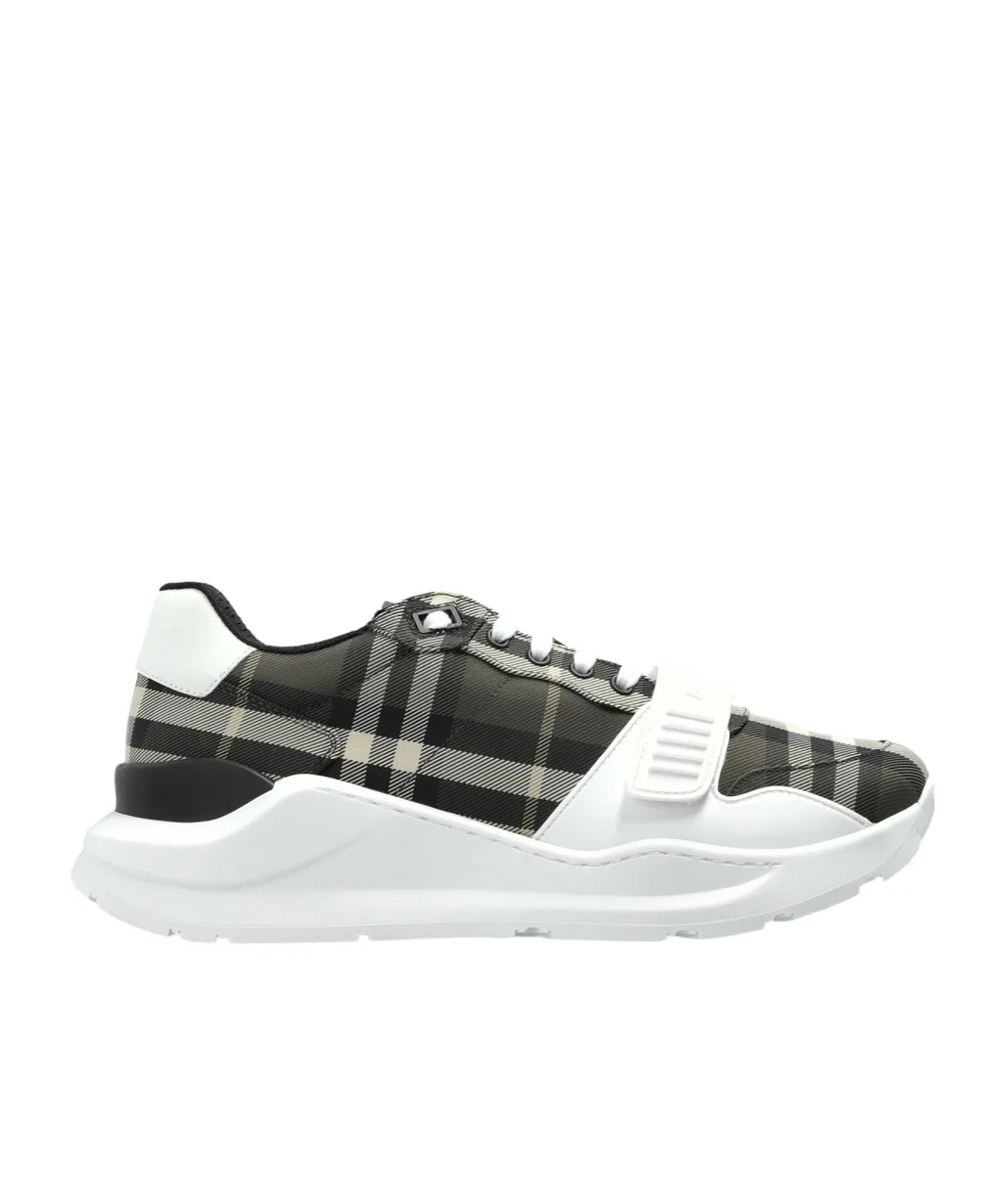 Burberry Checked Lace-Up Sneakers