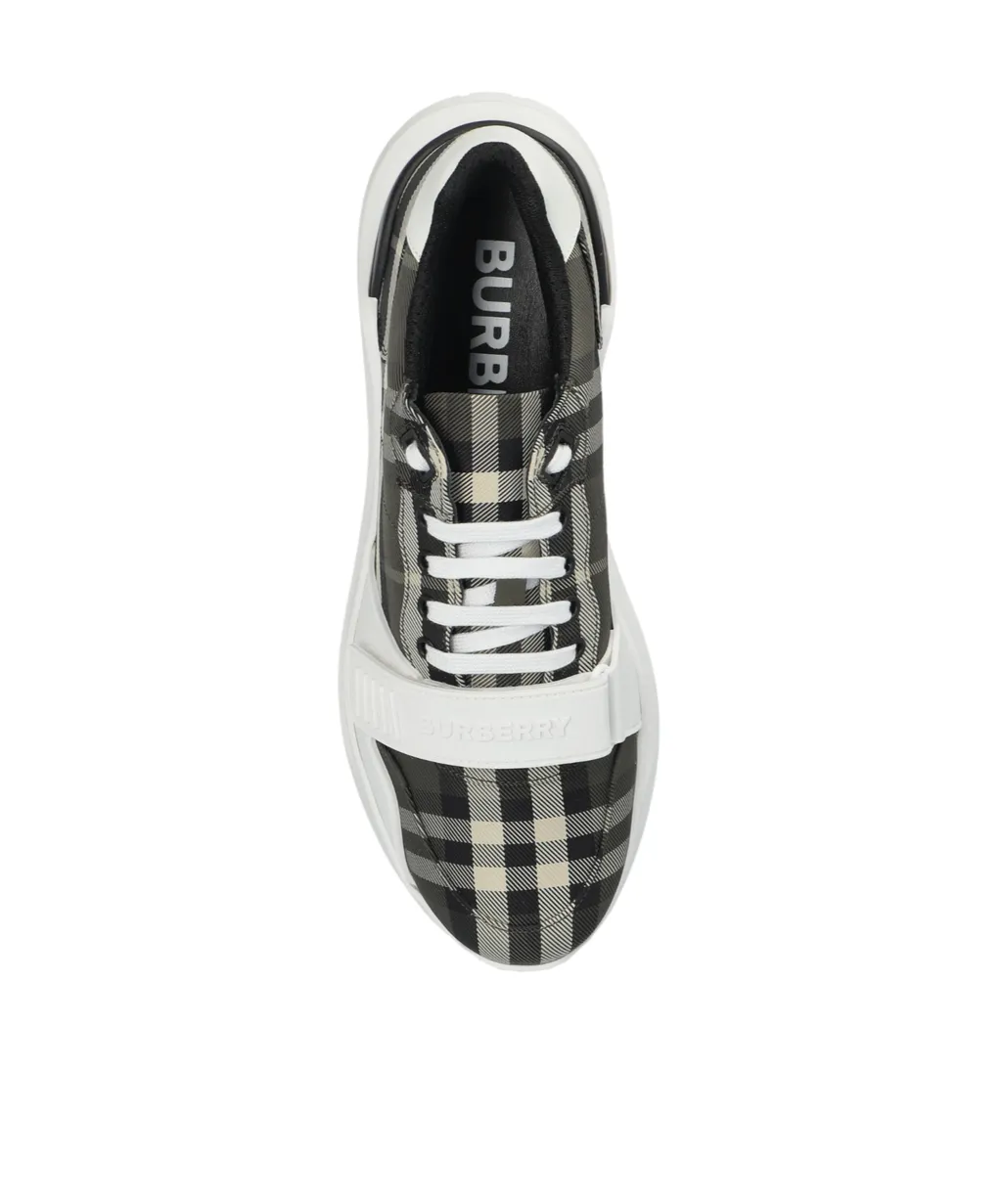 Burberry Checked Lace-Up Sneakers