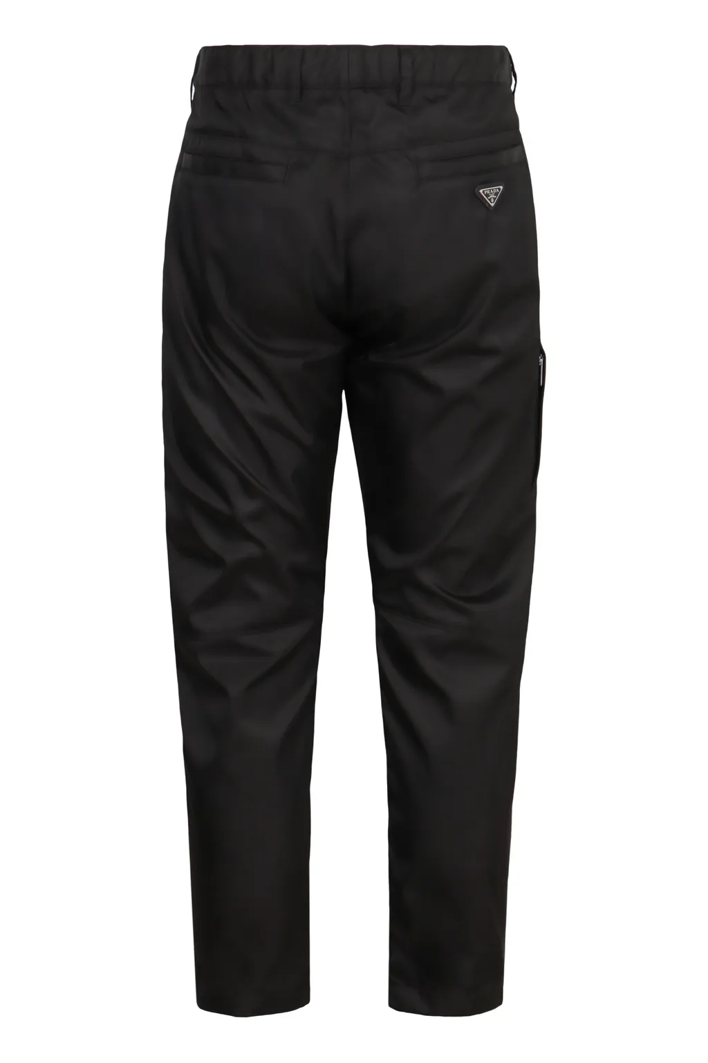 Prada Logo Plaque Tapered Pants