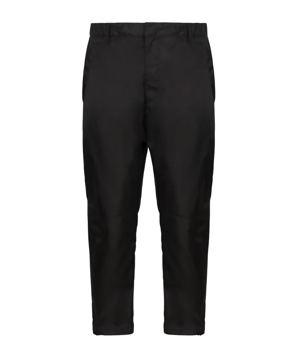 Prada Logo Plaque Tapered Pants