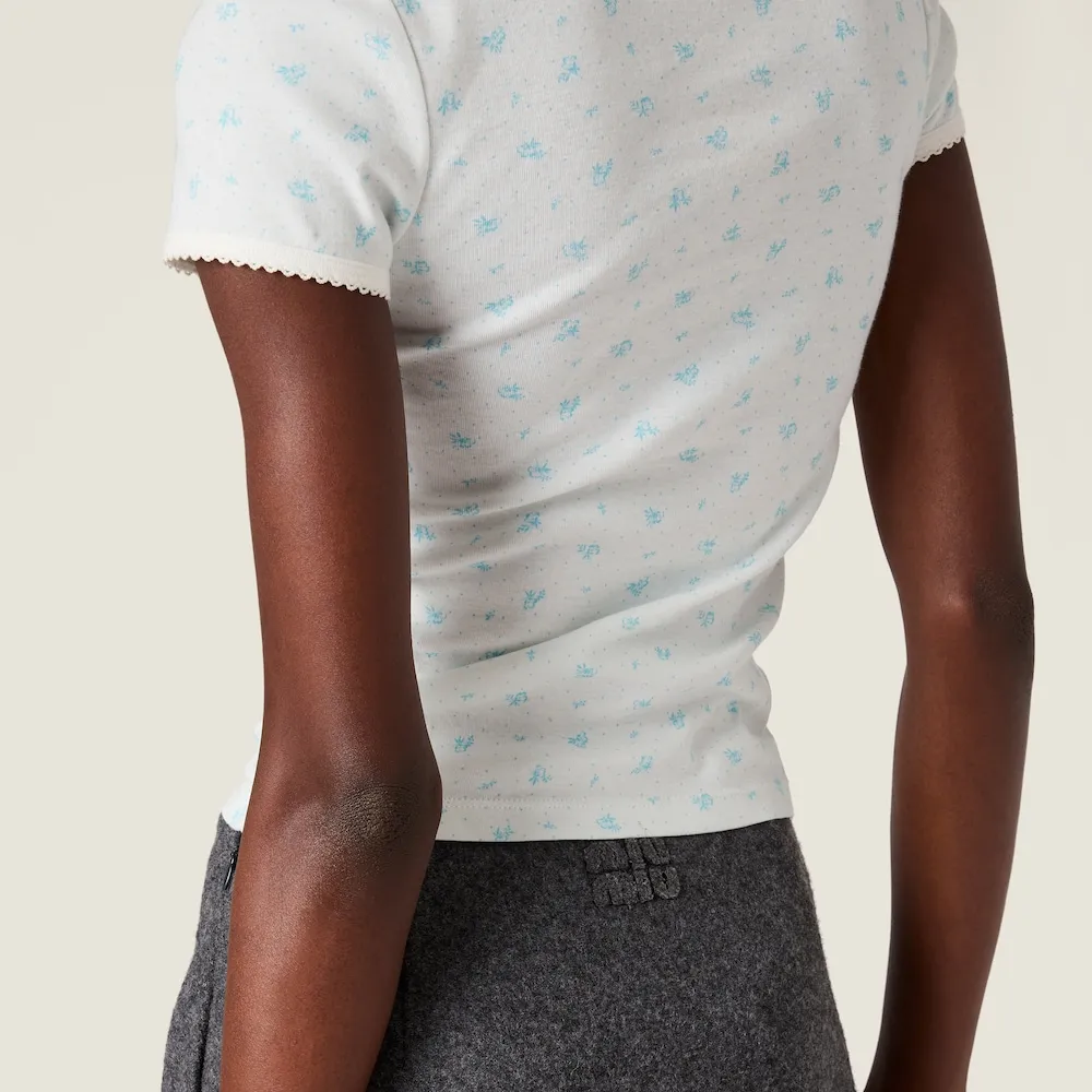 Ribbed Jersey T-Shirt