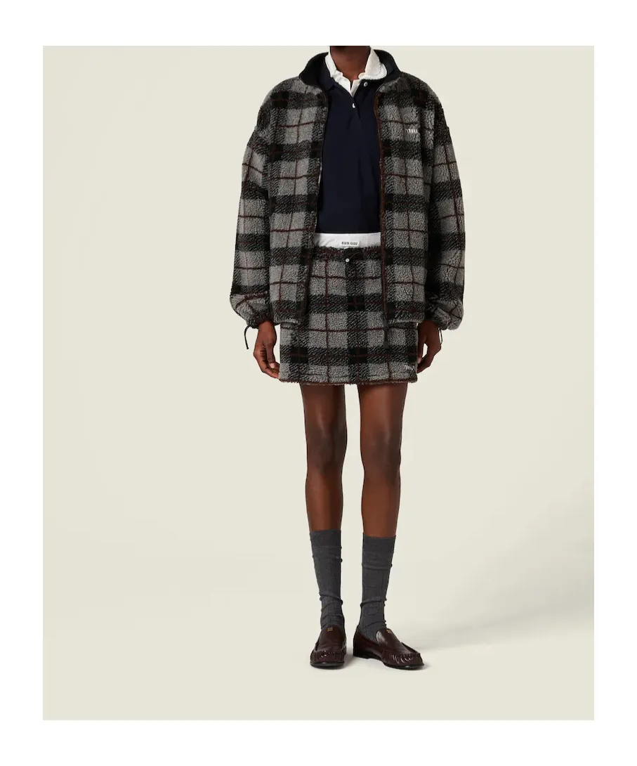 Checked Teddy Miniskirt