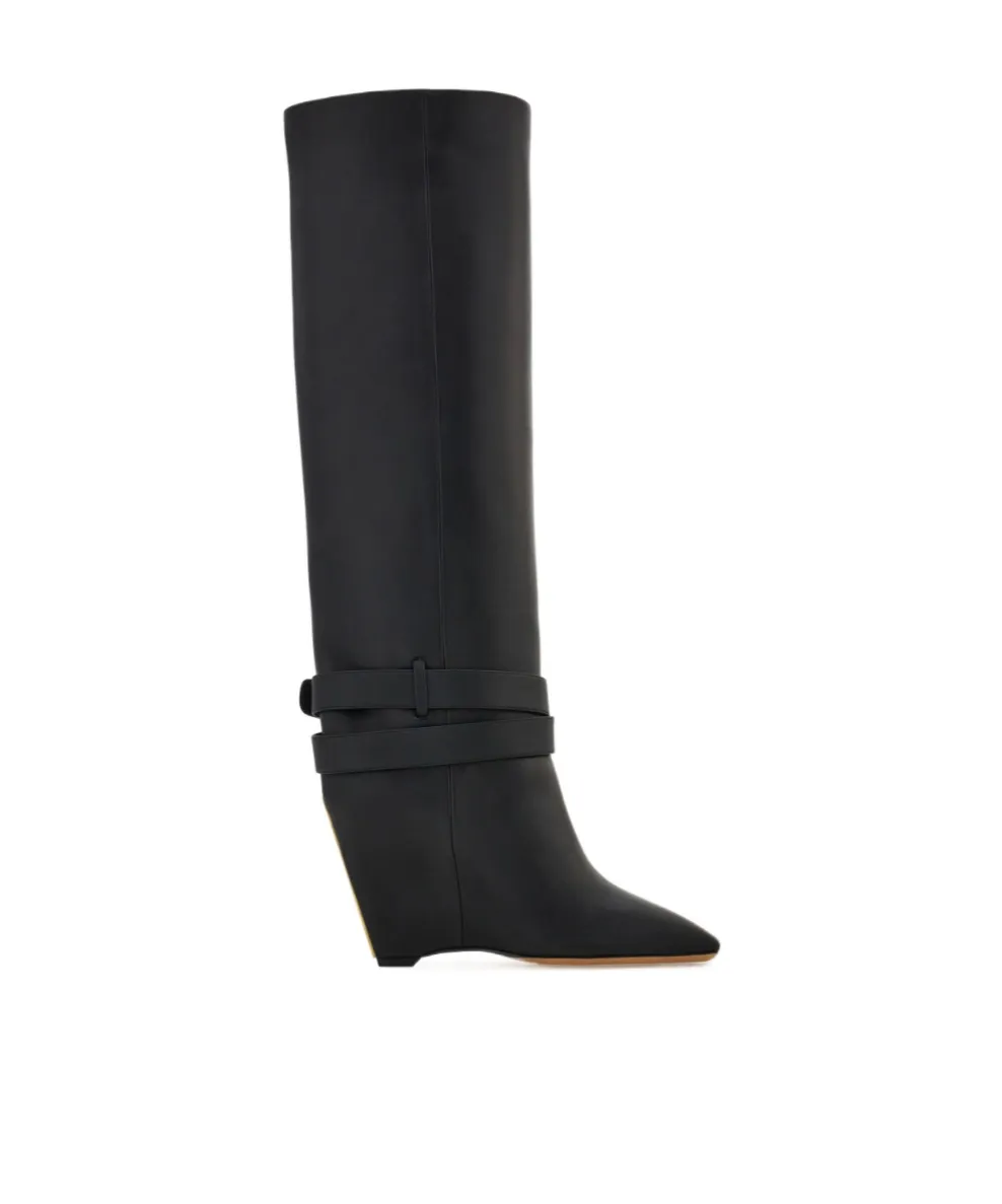 Knee High Boot With Wedge Heel