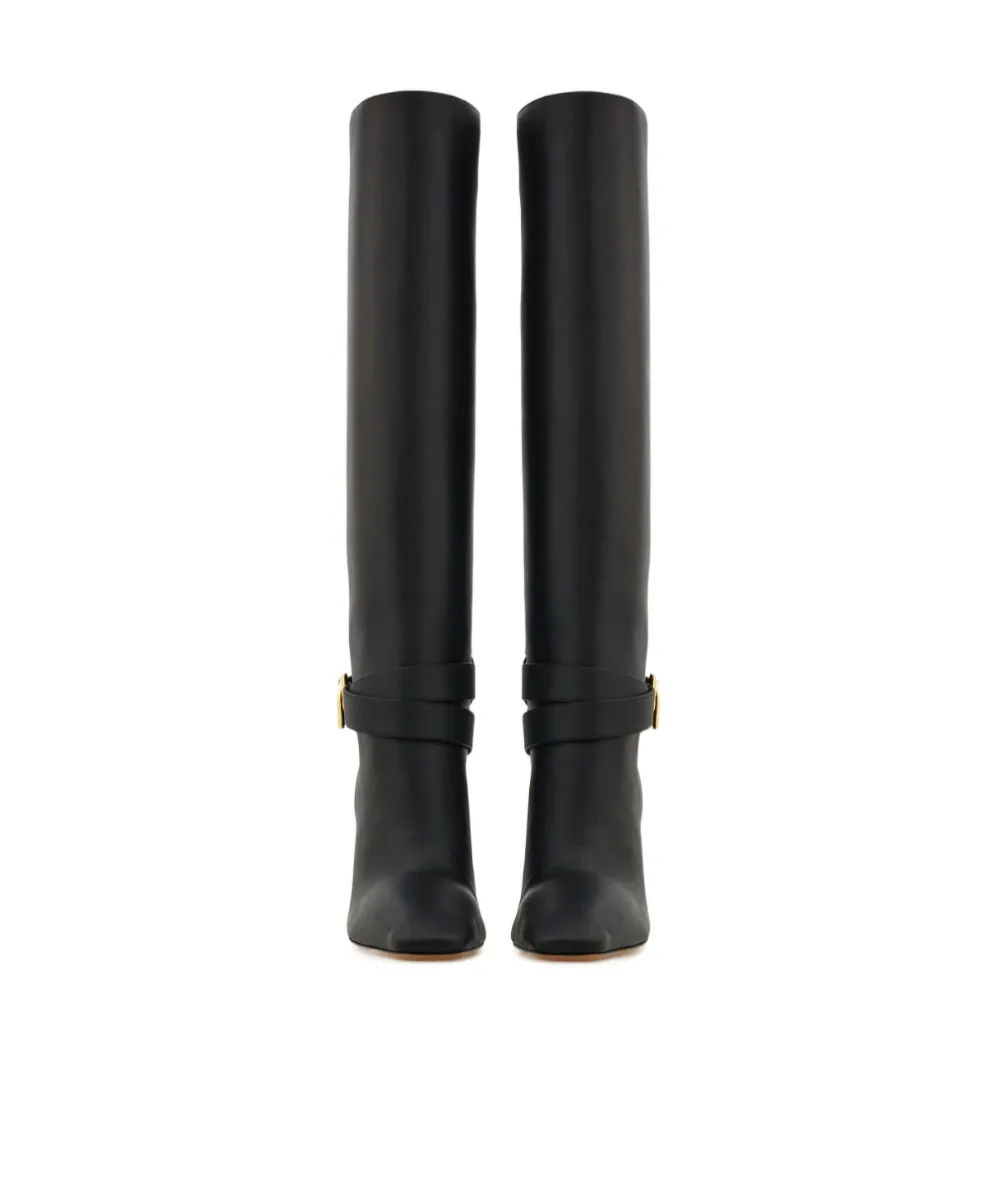 Knee High Boot With Wedge Heel