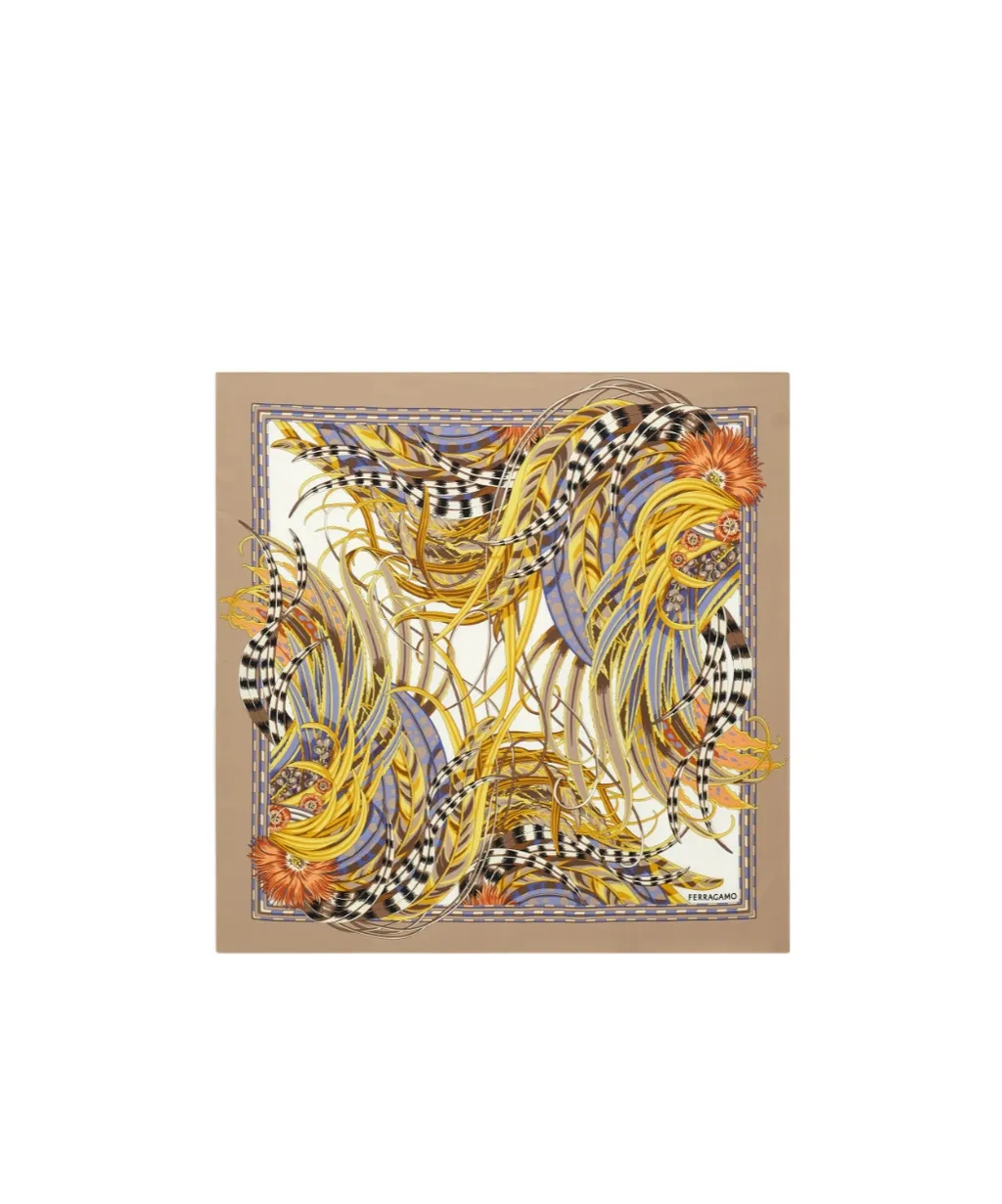 Ferragamo Rooster Print Scarf