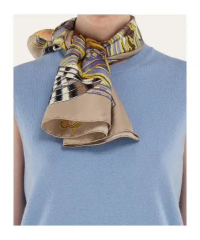 Ferragamo Rooster Print Scarf