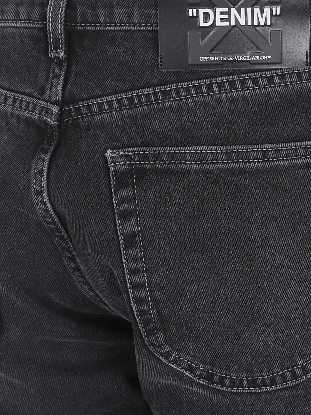 Off-White Logo Patch Straight Leg Jeans