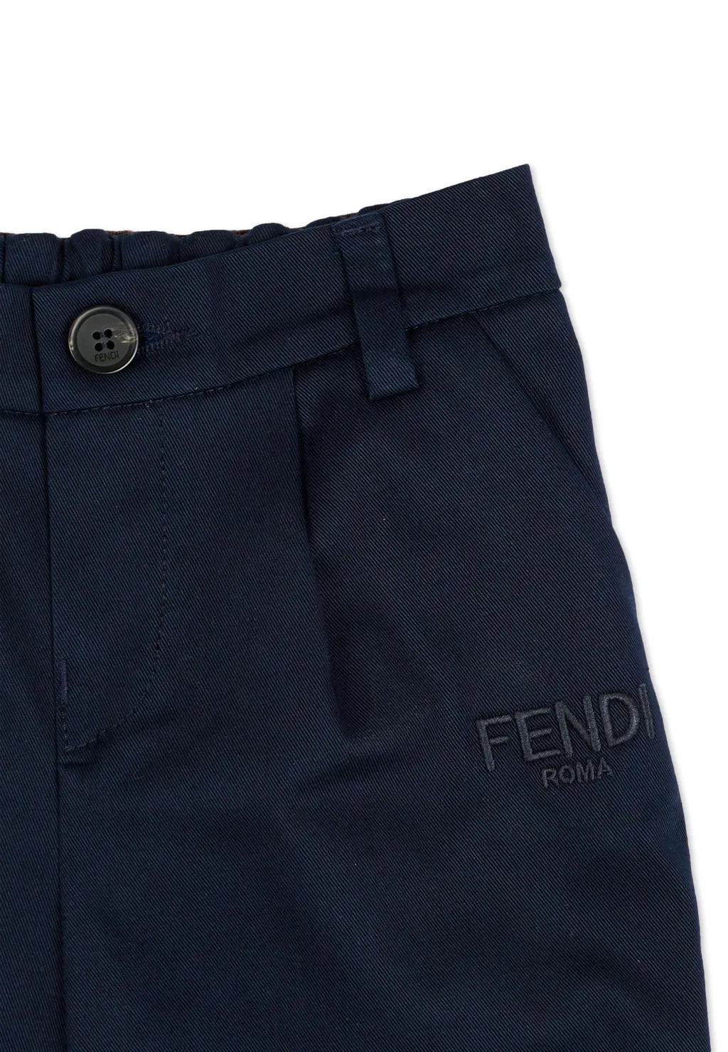 Fendi Kids Logo Embroidered Trousers