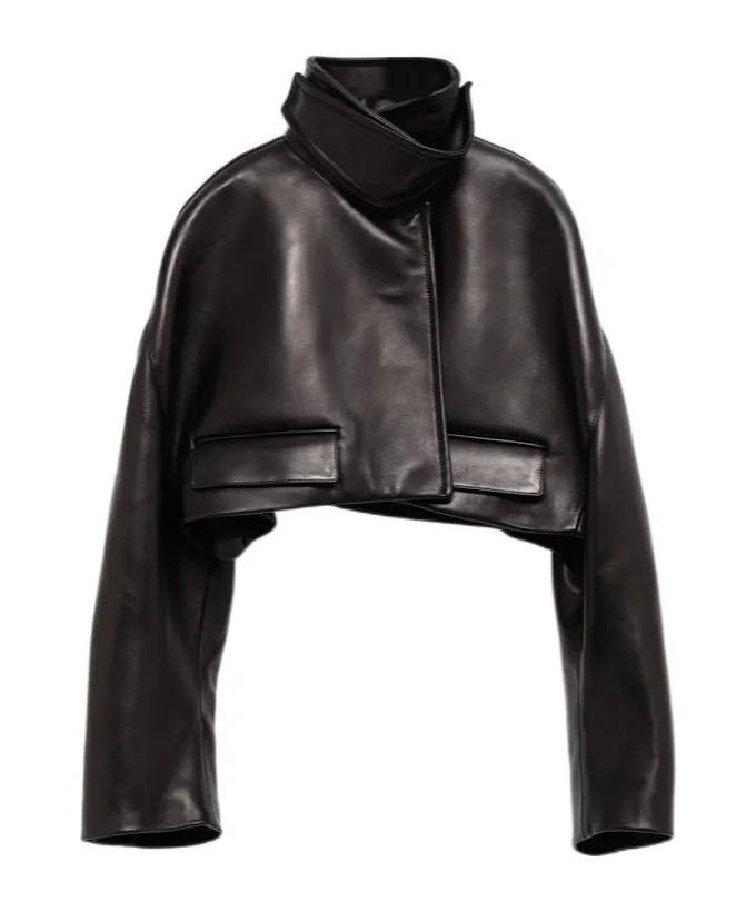 Cropped Leather Jacket