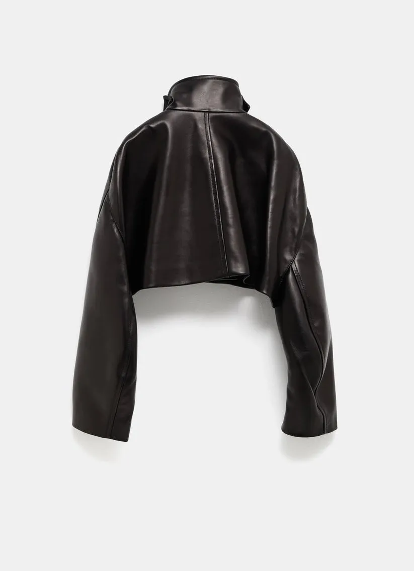 Cropped Leather Jacket