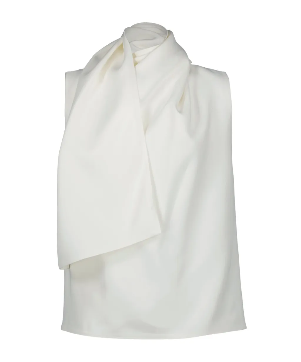 Khaite Wrap Detailed Sleeveless Top