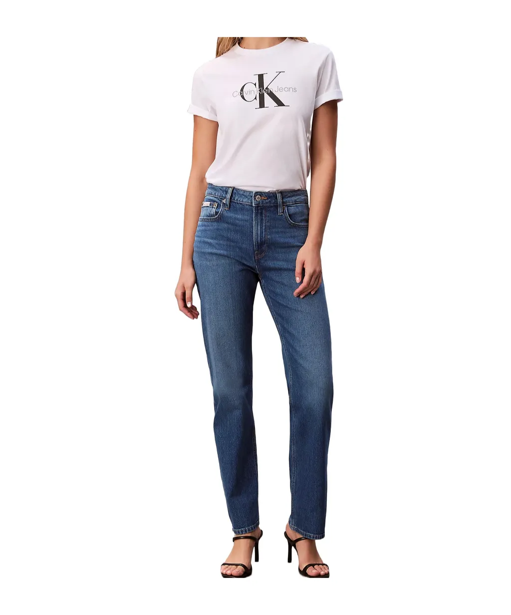 High Rise Straight Jeans