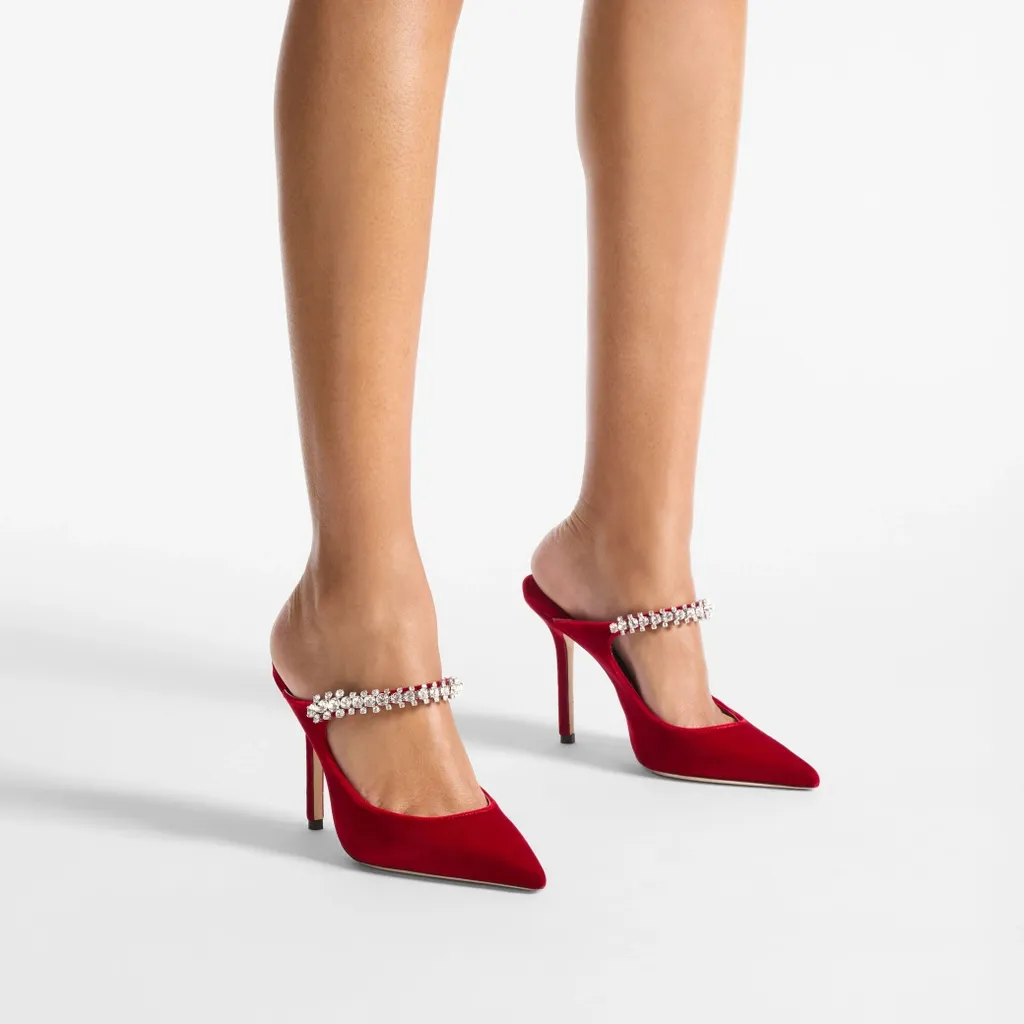Pointed-Toe High-Heeled Sandals