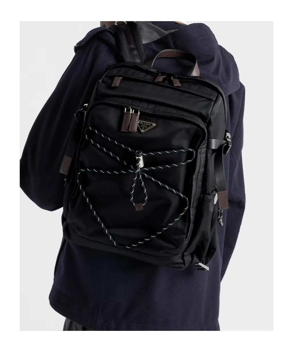 Prada Speedrock Re-Nylon And Leather Backpack