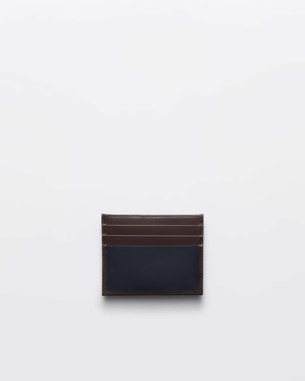 Prada Triangle-Logo Two-Toned Cardholder