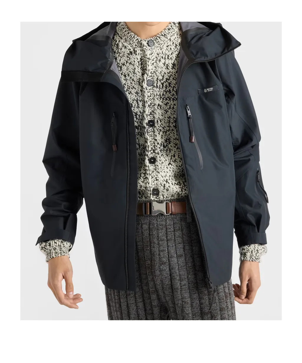 Prada Zip-Up Hooded Jacket
